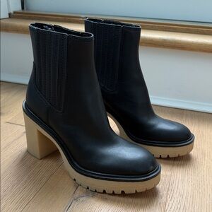 Dolce Vita Black Leather Ankle Boots